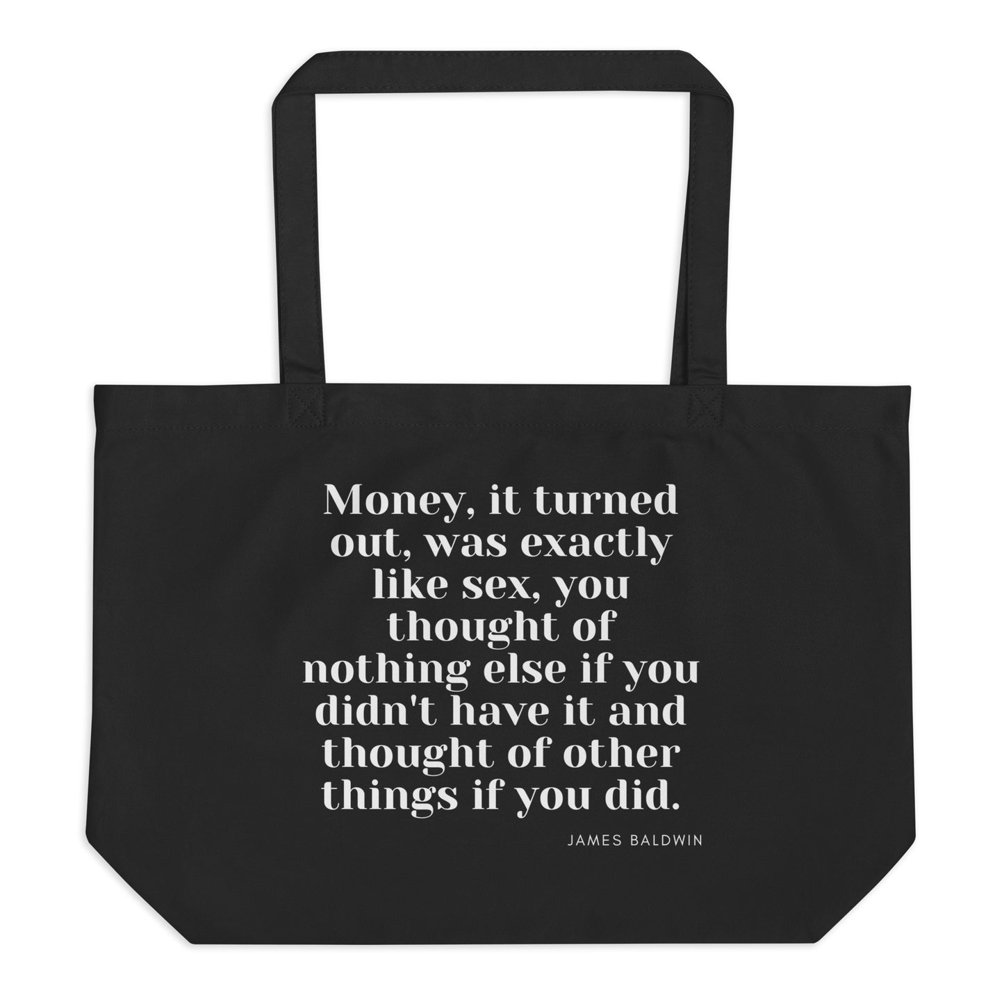 Large organic tote bag